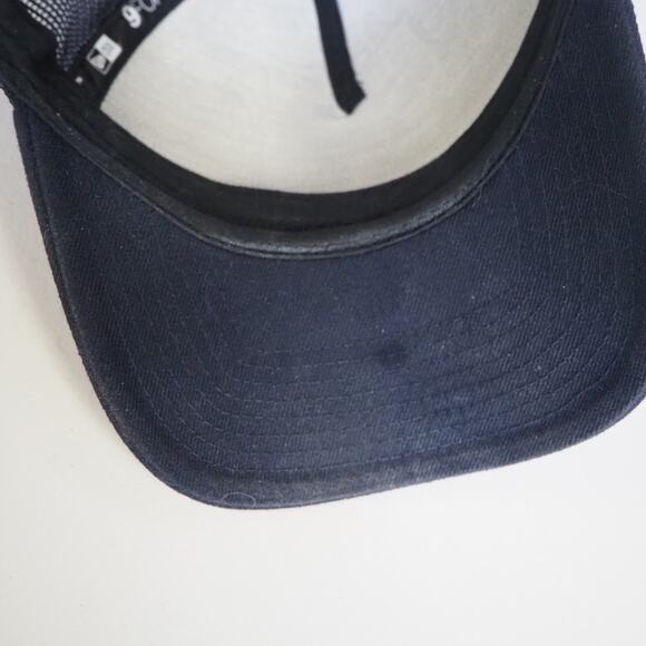 Boston Red Sox New Era Circle Patch A-Frame 9FORTY Snapback Hat -MLB Trucker - Picture 7 of 9